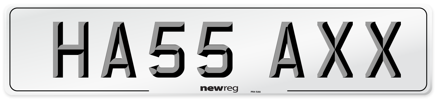 HA55 AXX Number Plate from New Reg
